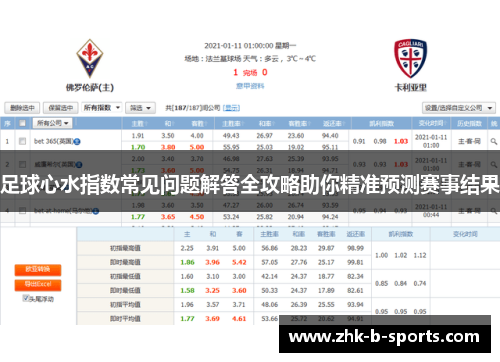 足球心水指数常见问题解答全攻略助你精准预测赛事结果